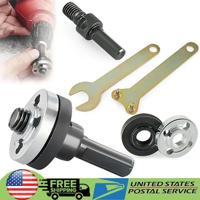 10mm 5Pcs Drill to Angle Grinder Adapter Set   Variable Rod Converter Tool