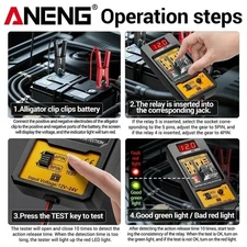 ANENG Universal Car Relay Tester Voltage Tester RT01 11-25V ar Battery New USA!!