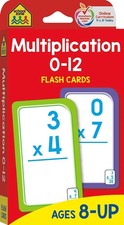 Multiplication Flash Cards 0-12 Flash Cards Elementary Grade Math for Ages 8