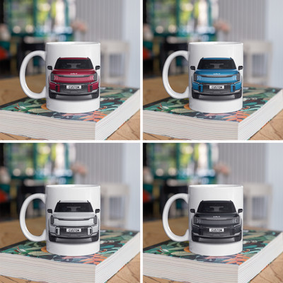 Personalisierter Kia EV9 GT Kaffeebecher Geschenk - Farbwahl - SCHNELLER VERSAND