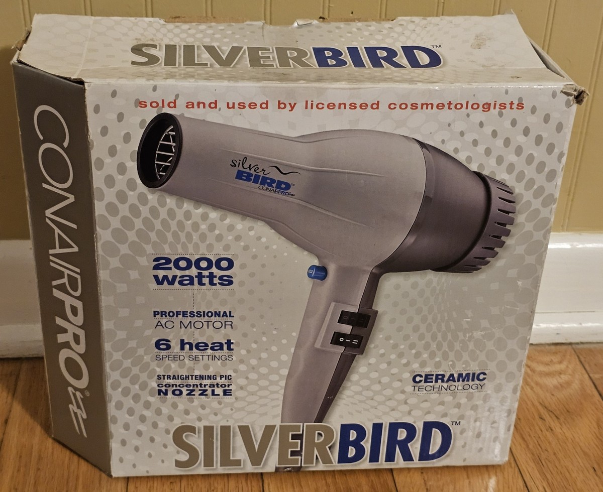 Conair Pro Silver Bird SB307W 2000W Professional Hair Dryer - Gray