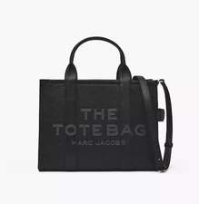Marc Jacobs Black Leather Medium Tote Bag