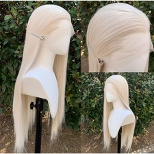 Bleach blonde Glueless Lace Front Wigs Long Straight Synthetic Hair