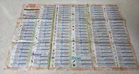 NES DRAGON WARRIOR IV MONSTER & SPELL CHART POSTER! NINTENDO ENIX DRAGON QUEST 4