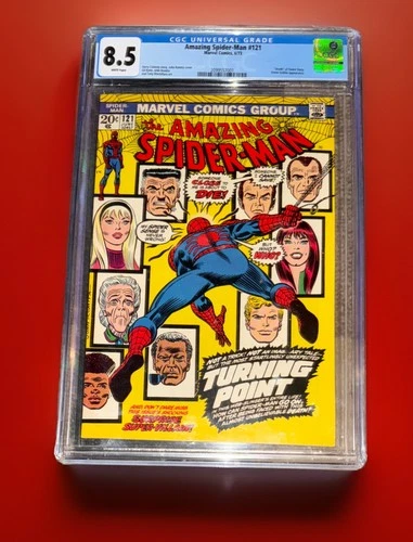 Amazing Spider-Man #121 CGC 8.5 (Marvel June 1973) WP - Death of Gwen Stacy