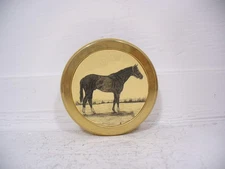 #831 Barlow Made in the USA Solid Brass Paperweight Vintage Horse design.