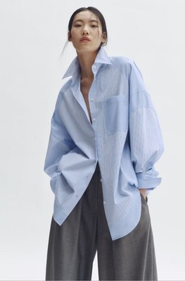 Stella McCartney H&M Oversized Paneled Poplin Shirt Sz XS X-Small