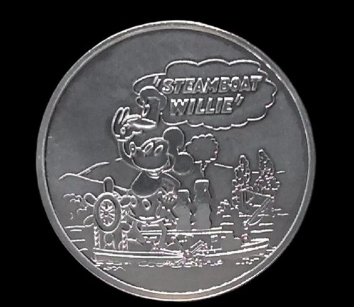 1 oz Silver Round - Steamboat Willie BU .999 Silver