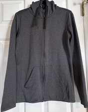 The North Face Women s Small Charcoal Gray Full Zip Hooded Jacket Fleece Hoodie