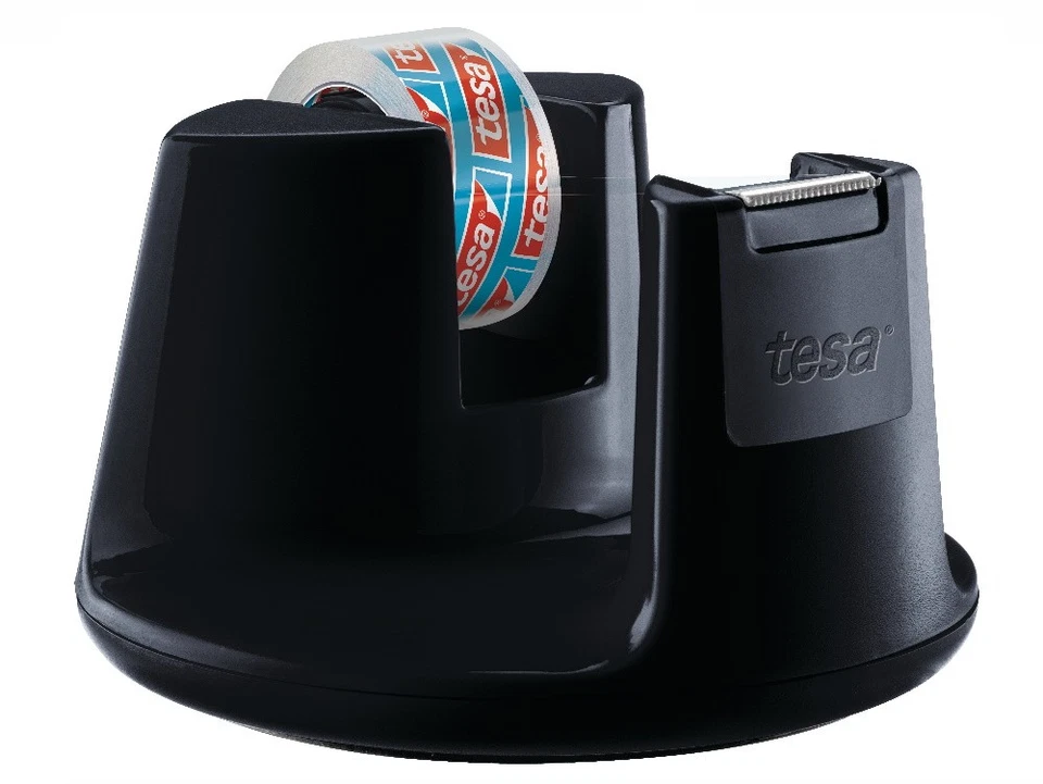 1 Tesa Tischabroller schwarz Compact Klebebandabroller Klebefilm Abroller