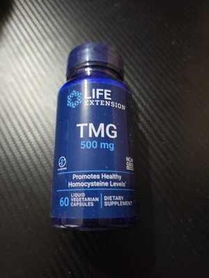 TMG 60 Liquid Veg Caps,  500 mg by Life Extension, 1/27, Sealed