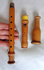 19TH CENTURY MID VICTORIAN PROFESSIONAL BOXWOOD FLAGEOLET FLUTE   CROWN STAMP