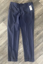 NWT Polo Ralph Lauren Dress Pants Men  s Sz 34x33 Navy Blue Cuffed