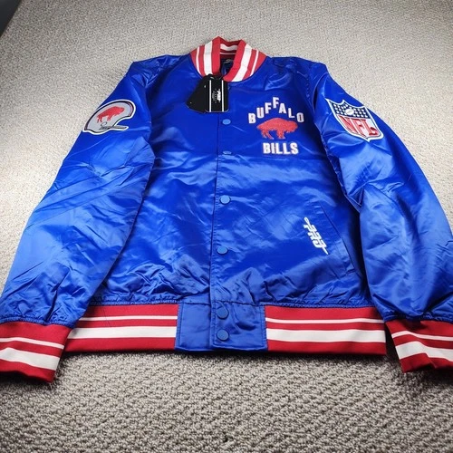 Pro Standard Buffalo Bills Varsity Jacket Mens L Blue NWT Satin NFL Bomber Sport image 3