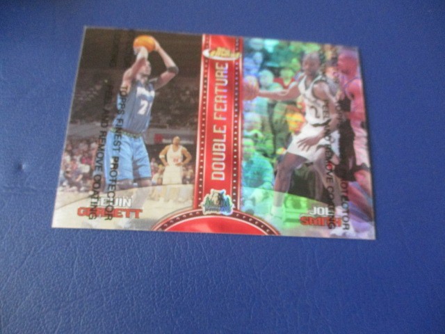 1999-00 Topps Finest - Dbl Feature Kevin Garnett, Joe Smith #DF6 Right Refractor