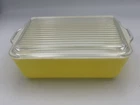 Vintage Pyrex Yellow #503-B Refrigerator Dish 1-1/2 Quart w/Ribbed Lid #503-C