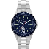 Herrenuhr Timex Peanuts TW2Y53900 Edelstahl Blau Snoopy