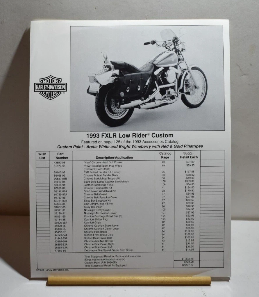 Harley-Davidson 1993 Motorcycle Repair Manuals & Literature for