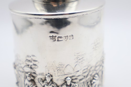 Lovely Antique Sterling Silver Tea Caddy Hallmarked Chester 1906 - Picture 4 of 11