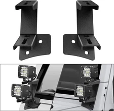 Nilight 2PCS Windshield Hinge Mounting Brackets Dual A-Pillar for Offroad Light
