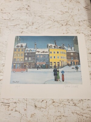 Vintage Petra Moll Signed Numbered Print Munich Germany In Der Kreuzstrabe (c111