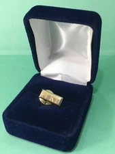 14K Solid Gold Tie Tack with Velvet Box.