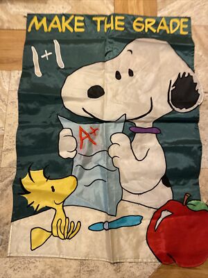 Peanuts Snoopy & Woodstock Stitched Double Sided Banner Make The