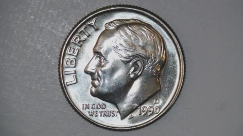 1990 D Roosevelt Dime Uncirculated BU From Mint Set