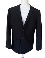 Calvin Klein New Boys Size 16 Husky Black 2-Button Single Breasted Blazer