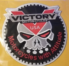Victory Motorcycles with Attitude Embroidered approx. 10.5" Patch