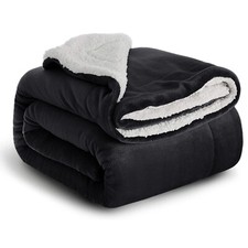 480 GSM Heavy Sherpa Fleece Blanket Soft Warm Bed Sofa Throw Weighted Blanket UK