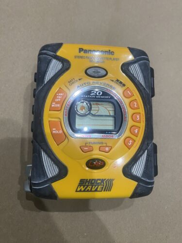 Panasonic RQ-SW44V Shock Wave AMFM Stereo Radio Cassette Player Water Resistant