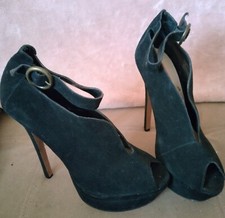 Betsy Johnson Peep Toe Slip On Stilettos High Heel Sandals Shoes Party Ball Gown