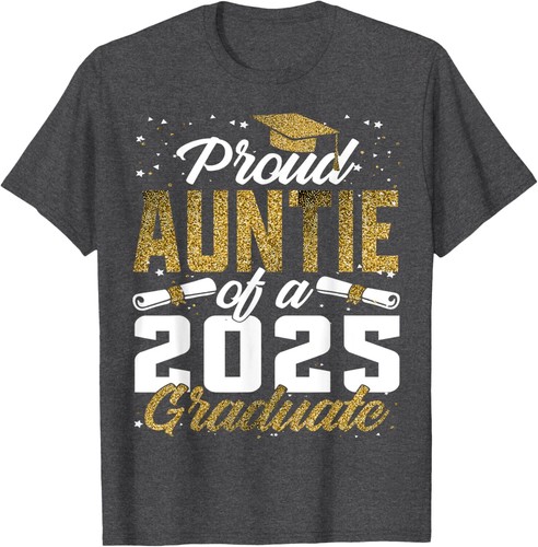 Proud Auntie of a class of 2025 graduate senior graduation T-Shirt Hoodie - Picture 10 of 11