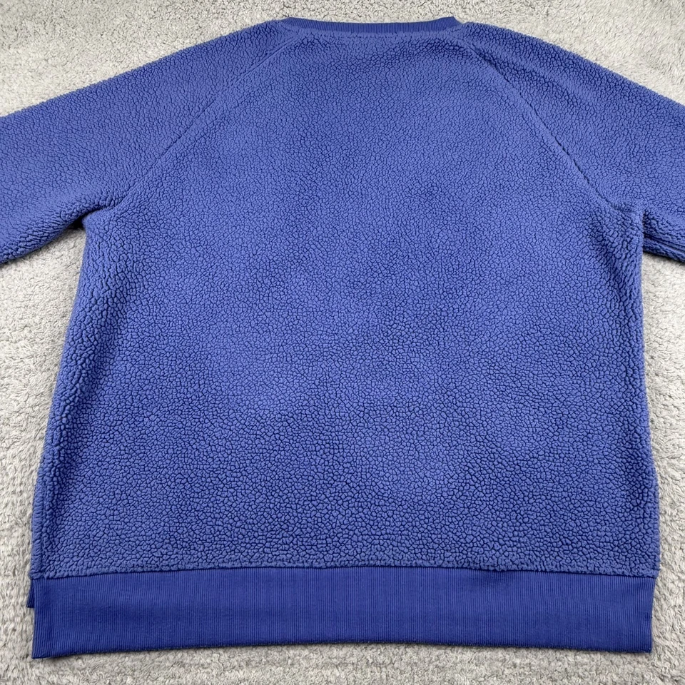 Vineyard Vines 卫衣女式中号蓝色夏尔巴羊毛 Raglan 套衫 Crew — 第 2/4 张图片