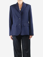 Jw Anderson Navy Blue Deconstructed Jacket - Size Uk 8