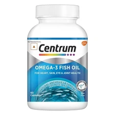 Centrum Omega-3 Fish Oil with EPA & DHA to support Joint, Heart, Skin - 60 Cap