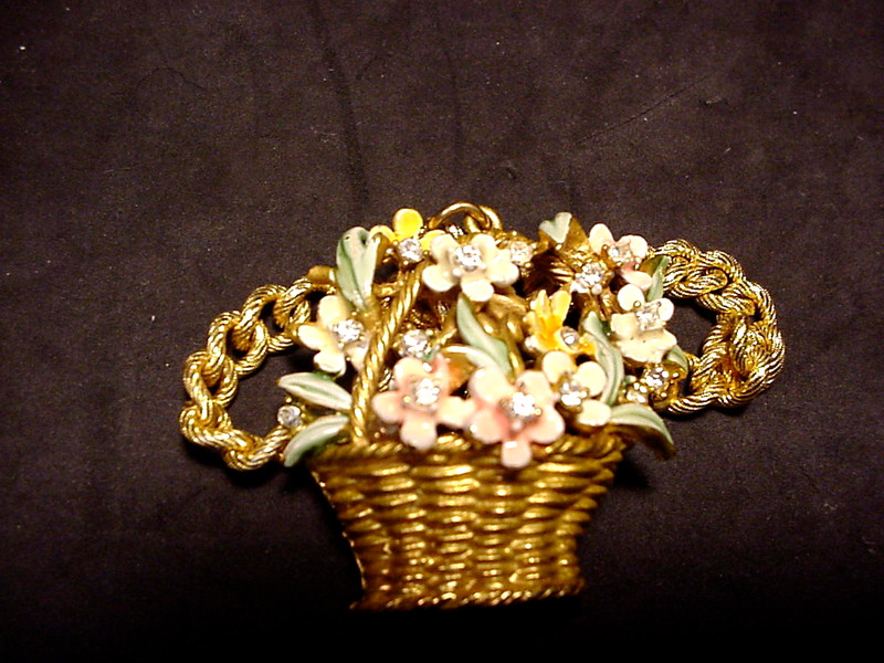 My Fair Lady Charm Bracelet Basket of Flowers BSK Vintage Hollywood