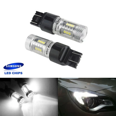 2X Ampoules SMD 15 LED T20 W21W 582 7440 Feux de Jour diurne Blanc Xenon - Photo 1/4