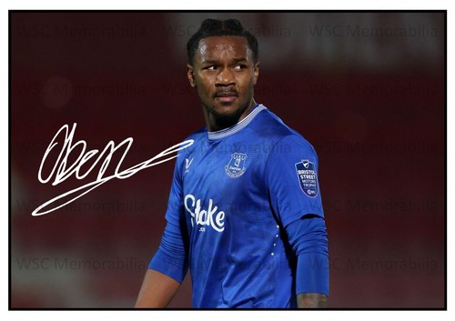 11478. Omari Benjamin Signed Pictures A4 Prints Everton Arsenal