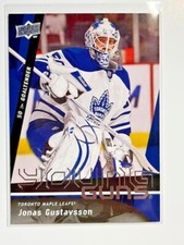  2009-10 Upper Deck #490 Jonas Gustavsson YG RC Young Guns Toronto Maple Leafs