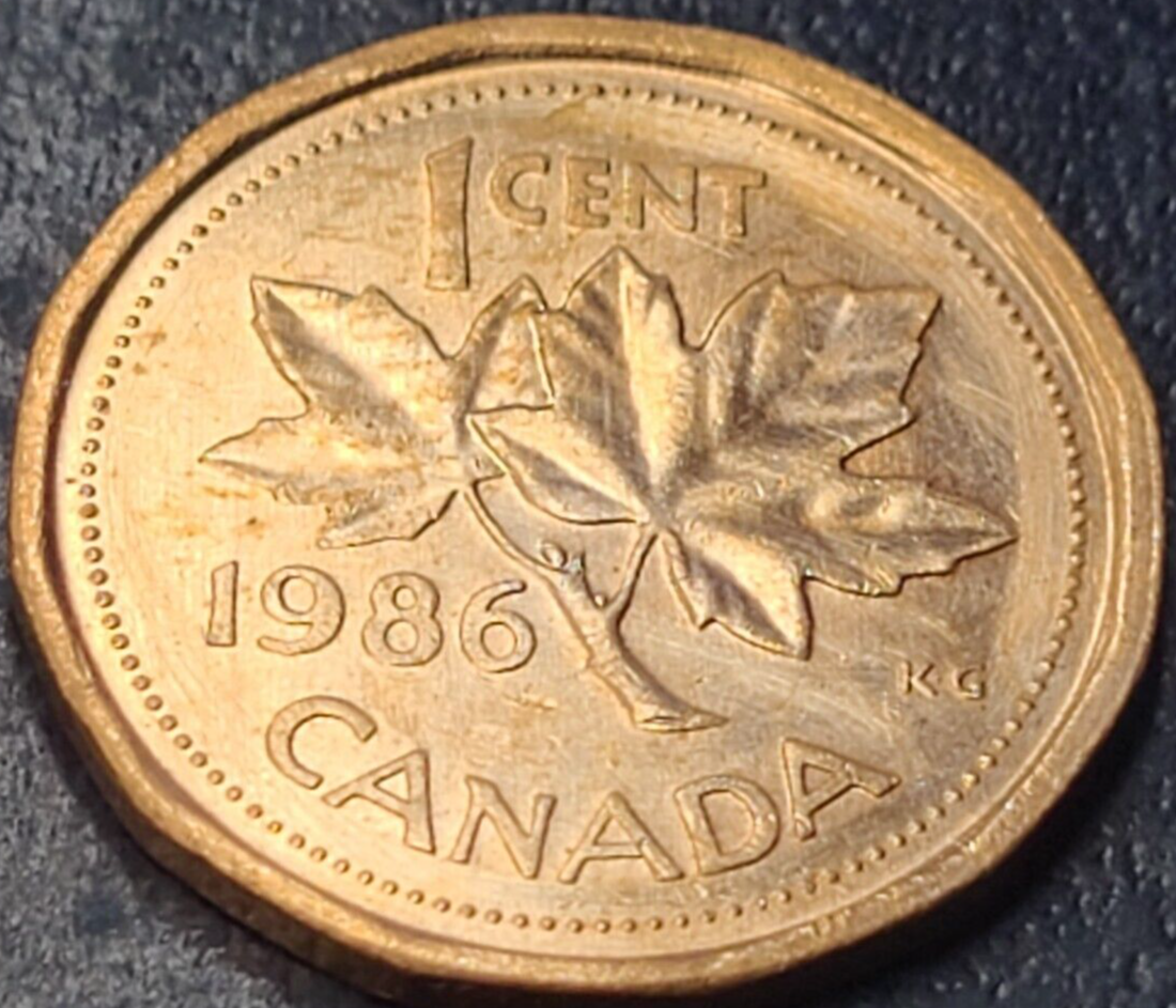 1986 Canada 1 Cent (12 SIDES) KM# 132 US SELLER COMBINED SHIPPING
