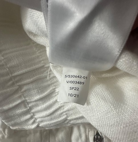 Athleta Cabo Linen Jogger Capri Length Pants - Calla Lily White - Size 16 NWT - Picture 8 of 10
