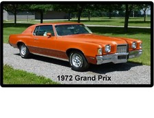 1972 Pontiac Grand Prix Orange Refrigerator Tool Box Magnet 1972 Pontiac Grand Prix Orange Refrigerator Tool Box Magnet
