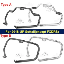 Front Highway Engine Guard Crash Bar Protection For Harley 18+ Softail Slim FLSL