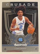 Coby White 2019 Prizm Crusade Draft Picks basketball card #61 RC UNC Bulls