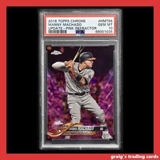 2018 Topps Chrome Update Pink Refractor #HMT66 Manny Machado PSA 10 GEM-MT