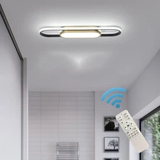 40W Dimmable Modern LED Flush Mount Ceiling Lights w/Remote Living Room Decorate