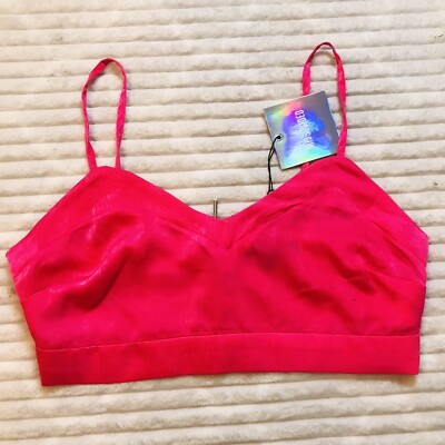 NWT Missguided Hot Pink Bra Top Crop Top Tank Women s Shirt Size 6 Small