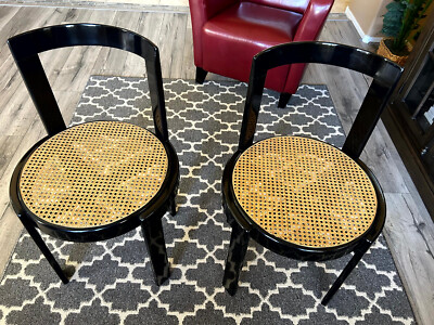 Italian Mid Century Modern Bentwood Chairs Pair